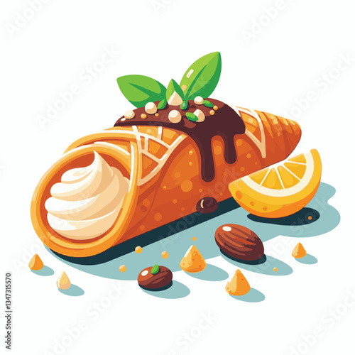 dessert, pastry, sweet, cannoli, food, chocolate, cream, italian, delicious, bakery, gourmet, italy, traditional, cannolo, background, sicily, breakfast, white, filling, creamy, sugar, baked, crust, c
