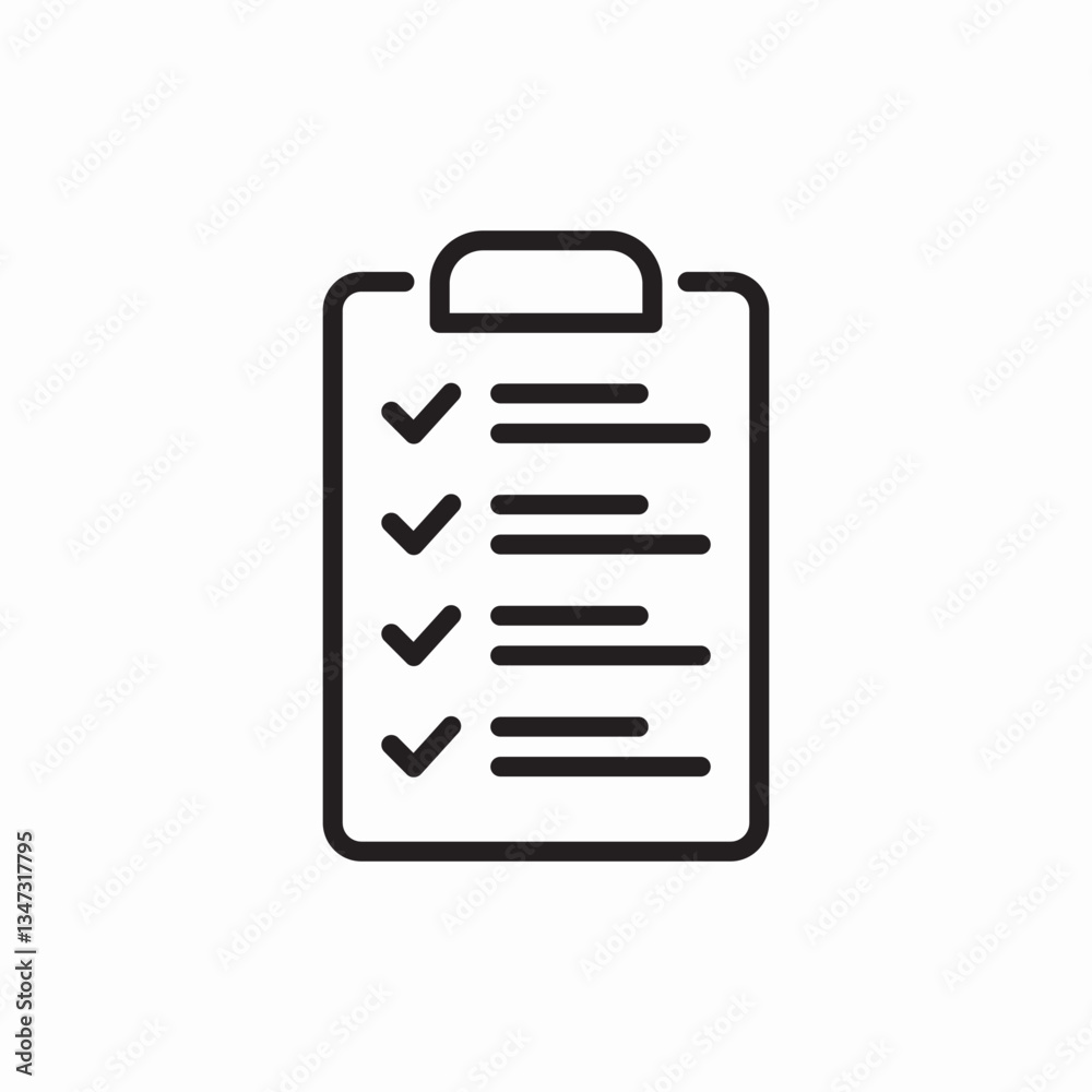 Task checklist document icon vector sign Task checklist document icon vector sign
