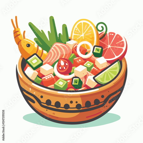 ceviche, food, seafood, gourmet, lime, fresh, meal, fish, appetizer, delicious, cuisine, citrus, peru, peruvian, restaurant, raw, cebiche, marinated, cilantro, onion, seviche, lunch, background, salad