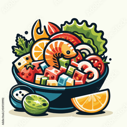 ceviche, food, seafood, gourmet, lime, fresh, meal, fish, appetizer, delicious, cuisine, citrus, peru, peruvian, restaurant, raw, cebiche, marinated, cilantro, onion, seviche, lunch, background, salad