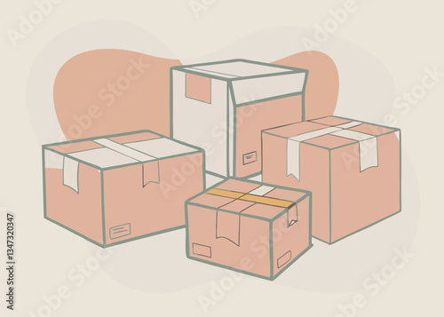 Cardboard Boxes. Shipping and Packaging Supplies
