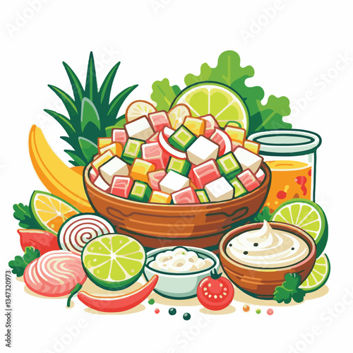 ceviche, food, seafood, gourmet, lime, fresh, meal, fish, appetizer, delicious, cuisine, citrus, peru, peruvian, restaurant, raw, cebiche, marinated, cilantro, onion, seviche, lunch, background, salad
