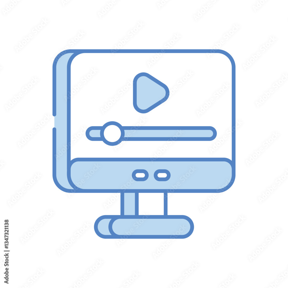 Online Video vector icon stock illustration Online Video vector icon stock illustration