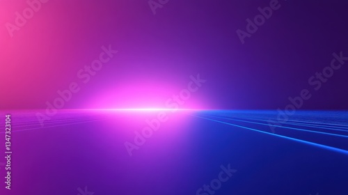 Vibrant futuristic background with a sleek, neon-lit grid and a gradient of deep purple, fading into bright pink and blue tones