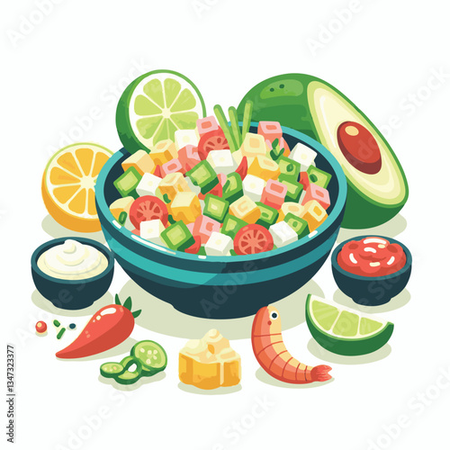 ceviche, food, seafood, gourmet, lime, fresh, meal, fish, appetizer, delicious, cuisine, citrus, peru, peruvian, restaurant, raw, cebiche, marinated, cilantro, onion, seviche, lunch, background, salad