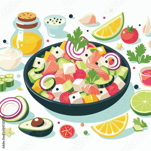 ceviche, food, seafood, gourmet, lime, fresh, meal, fish, appetizer, delicious, cuisine, citrus, peru, peruvian, restaurant, raw, cebiche, marinated, cilantro, onion, seviche, lunch, background, salad