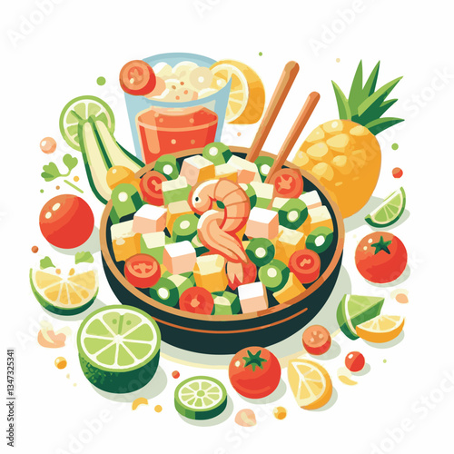 ceviche, food, seafood, gourmet, lime, fresh, meal, fish, appetizer, delicious, cuisine, citrus, peru, peruvian, restaurant, raw, cebiche, marinated, cilantro, onion, seviche, lunch, background, salad