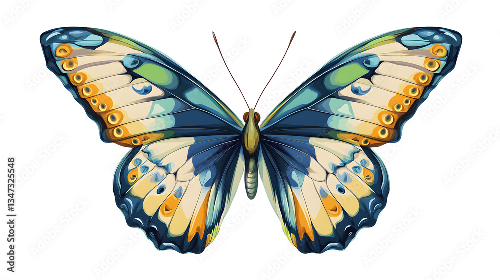 Obraz premium Colorful Butterfly Vector Illustration for Cartoon Vector Artwork