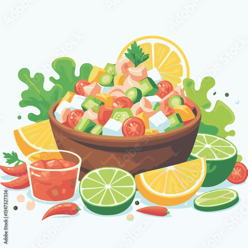 ceviche, food, seafood, gourmet, lime, fresh, meal, fish, appetizer, delicious, cuisine, citrus, peru, peruvian, restaurant, raw, cebiche, marinated, cilantro, onion, seviche, lunch, background, salad