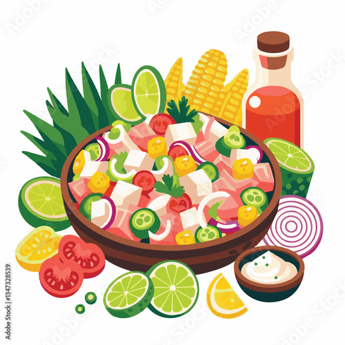 ceviche, food, seafood, gourmet, lime, fresh, meal, fish, appetizer, delicious, cuisine, citrus, peru, peruvian, restaurant, raw, cebiche, marinated, cilantro, onion, seviche, lunch, background, salad