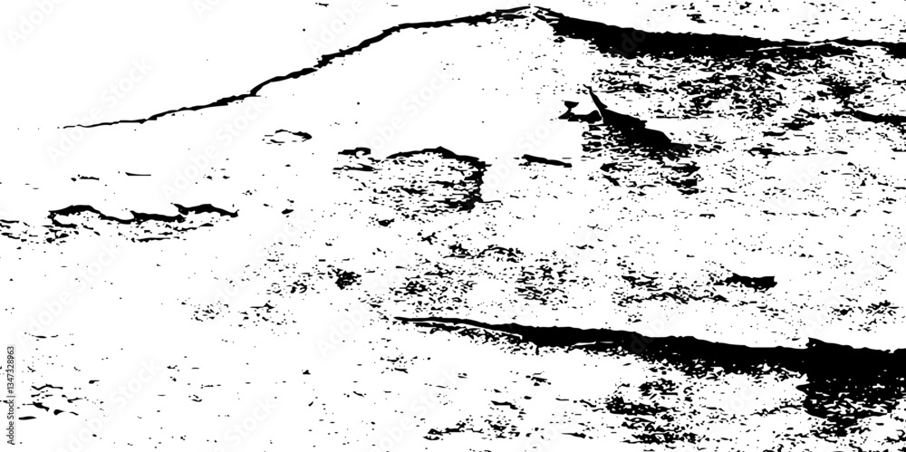 Naklejka premium Grunge texture black and white background. Abstract monochrome pattern dust messy background. vintage dust grunge texture on isolated white background.