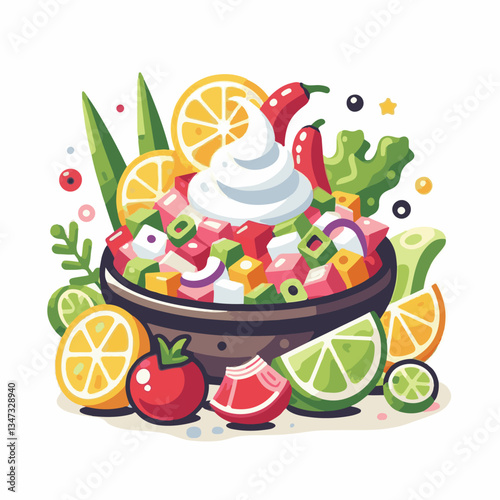 ceviche, food, seafood, gourmet, lime, fresh, meal, fish, appetizer, delicious, cuisine, citrus, peru, peruvian, restaurant, raw, cebiche, marinated, cilantro, onion, seviche, lunch, background, salad