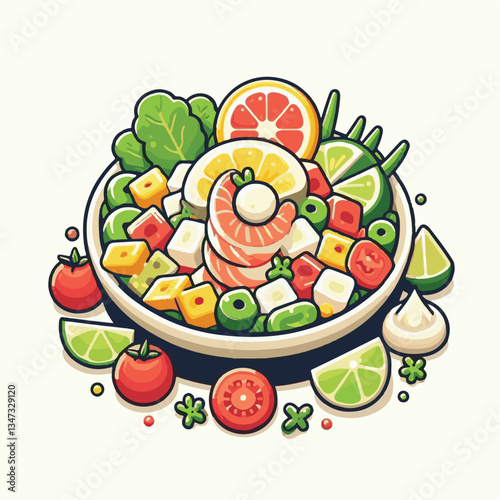 ceviche, food, seafood, gourmet, lime, fresh, meal, fish, appetizer, delicious, cuisine, citrus, peru, peruvian, restaurant, raw, cebiche, marinated, cilantro, onion, seviche, lunch, background, salad