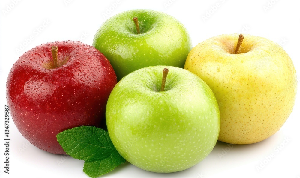 Fresh apples, vibrant colors, studio shot, healthy eating, ideal for food product promotion Fresh apples, vibrant colors, studio shot, healthy eating, ideal for food product promotion