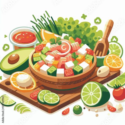 ceviche, food, seafood, gourmet, lime, fresh, meal, fish, appetizer, delicious, cuisine, citrus, peru, peruvian, restaurant, raw, cebiche, marinated, cilantro, onion, seviche, lunch, background, salad
