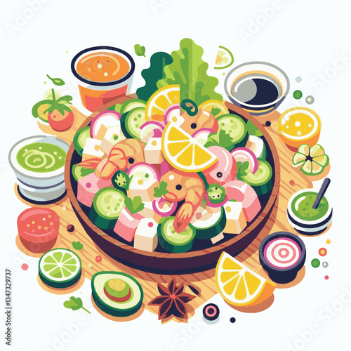 ceviche, food, seafood, gourmet, lime, fresh, meal, fish, appetizer, delicious, cuisine, citrus, peru, peruvian, restaurant, raw, cebiche, marinated, cilantro, onion, seviche, lunch, background, salad