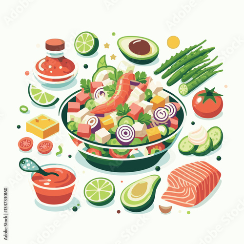 ceviche, food, seafood, gourmet, lime, fresh, meal, fish, appetizer, delicious, cuisine, citrus, peru, peruvian, restaurant, raw, cebiche, marinated, cilantro, onion, seviche, lunch, background, salad