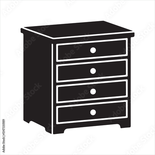 Dressers Furniture Icon silhouette
