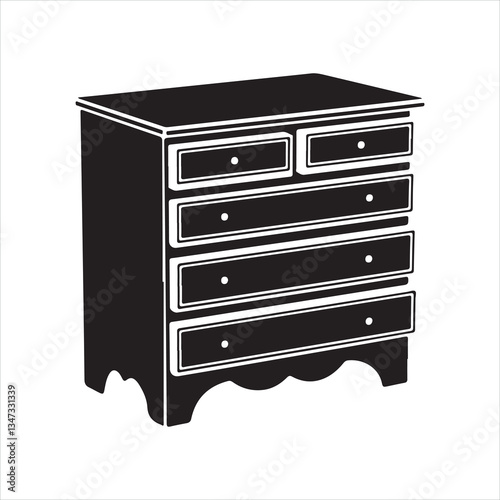 Dressers Furniture Icon silhouette
