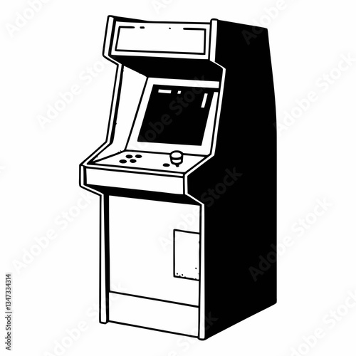 arcade game machine in retro style