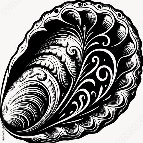a beautifully detailed black and white floral design, perfect for artistic and decorative applications