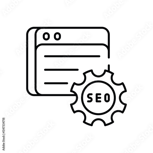 SEO vector icon stock illustration