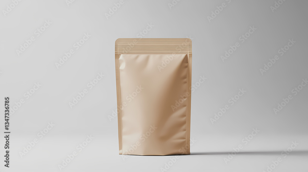 Craft Packaging Mockup: A minimalist studio shot displays a sleek, sealed paper package mockup, perfect for branding presentations. Craft Packaging Mockup: A minimalist studio shot displays a sleek, sealed paper package mockup, perfect for branding presentations.