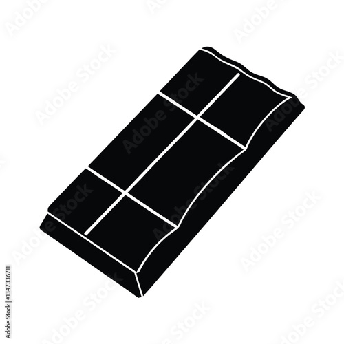 chocolate bar on white background