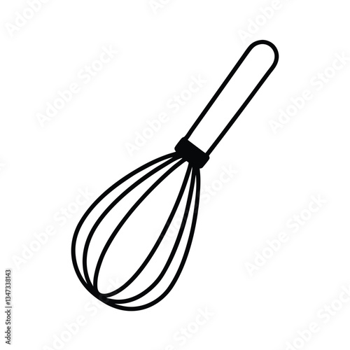 wire whisk isolated on white