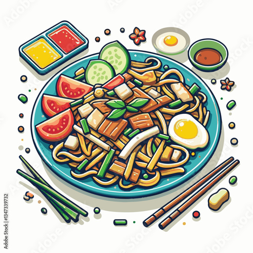 cuisine, delicious, asian, dish, food, traditional, meal, plate, malaysia, chinese, lunch, singapore, penang, dinner, tasty, char, noodles, asia, stir, shrimp, teow, sauce, gourmet, egg, hawker, kway,