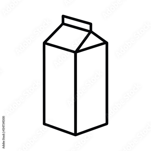 milk carton on white background