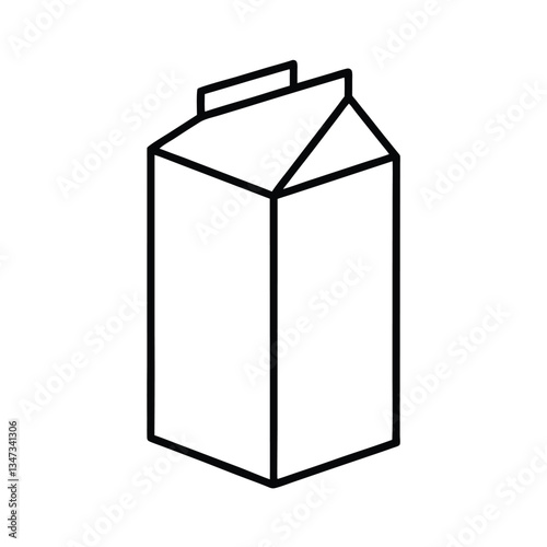 milk carton isolated on white