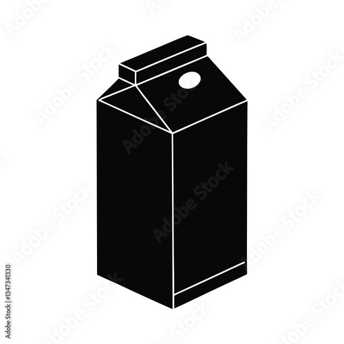 milk carton isolated on white background