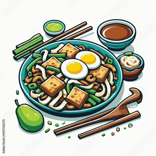 cuisine, delicious, asian, dish, food, traditional, meal, plate, malaysia, chinese, lunch, singapore, penang, dinner, tasty, char, noodles, asia, stir, shrimp, teow, sauce, gourmet, egg, hawker, kway,