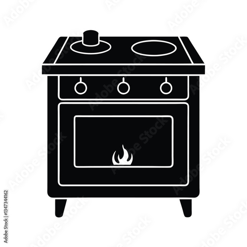 gas stove isolated on white