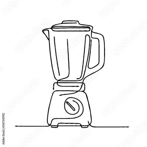 Line art blender illustration on a simple background  