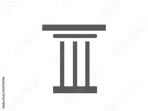 Piler icon and illustration design used in different architect logo making 