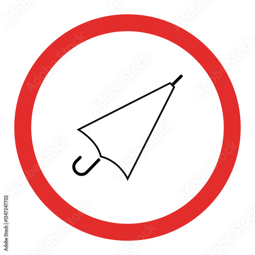 No Umbrellas Allowed Sign