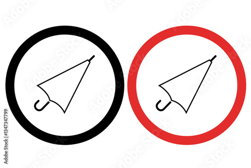 Umbrella Weather Protection Icons