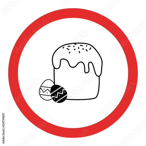 No Easter Kulich Allowed Icon