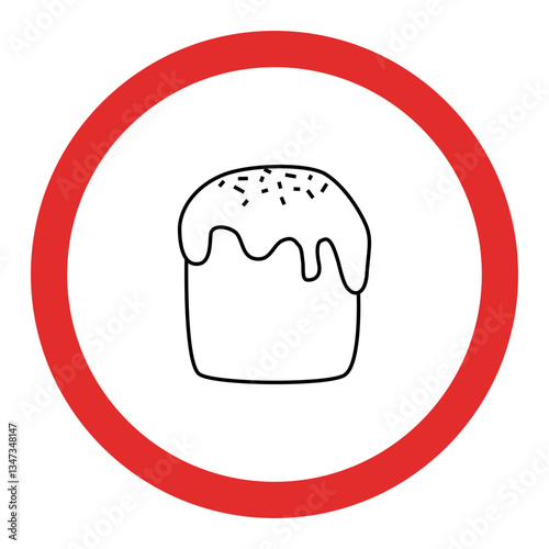 No Easter Kulich Allowed Icon