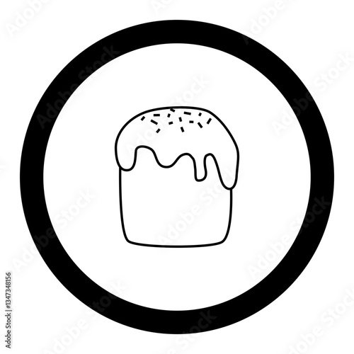 Easter Kulich Traditional Bread Icon