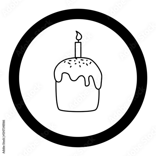 Easter Kulich Traditional Bread Icon