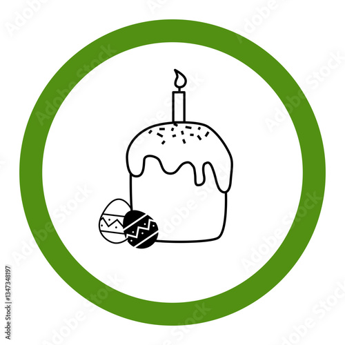Easter Kulich Traditional Bread Icon