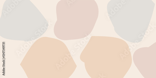 Art & IllustrationFashion stylish templates with organic abstract shapes and line in nude pastel colors. Neutral background in minimalist style.