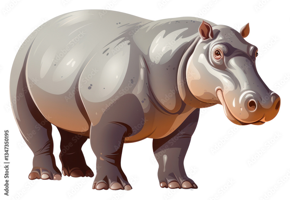 Fototapeta premium PNG Animal animal hippopotamus wildlife.