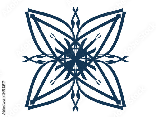 Mandala rectangle with geometric precision