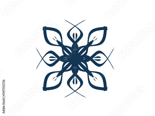 Mandala rectangle with geometric precision