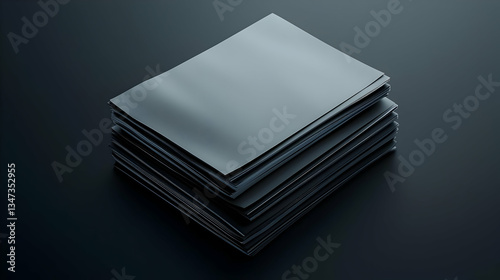 Stack Of Dark Gray Fabric Sheets On Dark Background