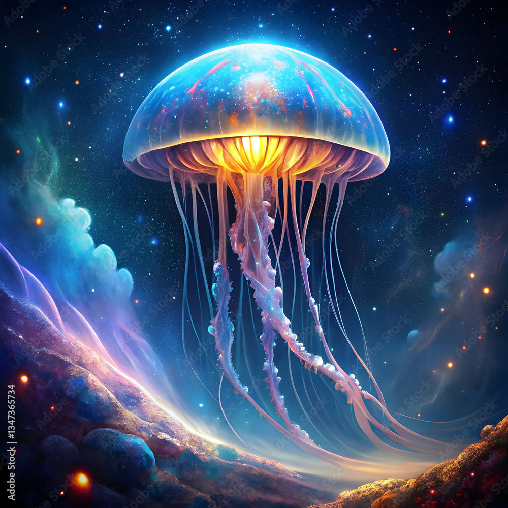 Naklejka premium ufo in space